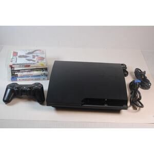 Sony PlayStation 3 Slim 160GB CECH-2501A Console & Game Bundle PS3 Tested Works